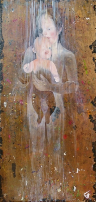 Zonder titel • 2017 • olieverf op paneel • 150 x 74 cm