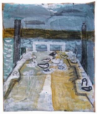 zonder titel - 2013 - acryl op papier - 145x124cm
