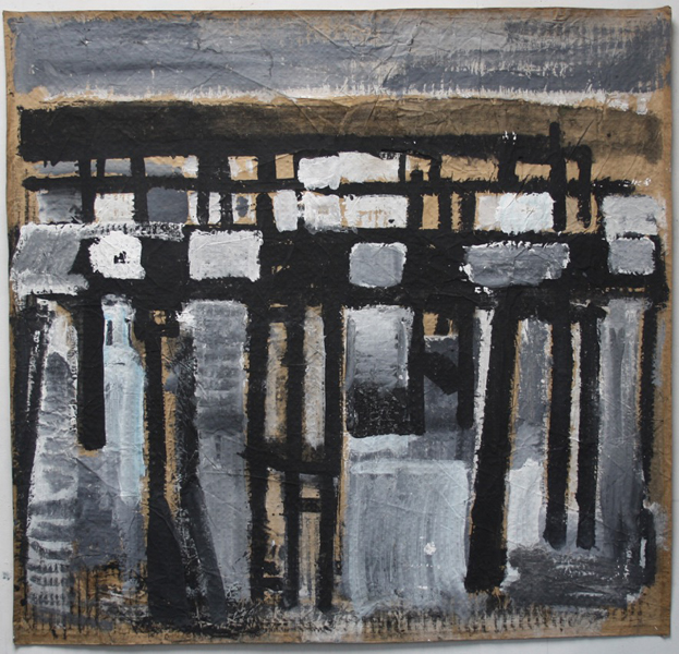 Jan Roos • steiger • 2014 • acryl en houtskool op papier • 148 x 156 cm