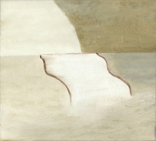 Open ruimte• 2014• acryl en rijstpapier op linnen 24 x 27 cm