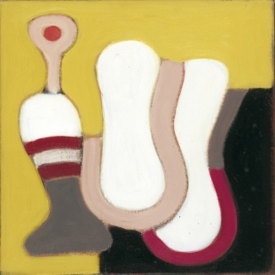 Ed Dukkers, z.t., 1981, 30x30 cm, olieverf op doek