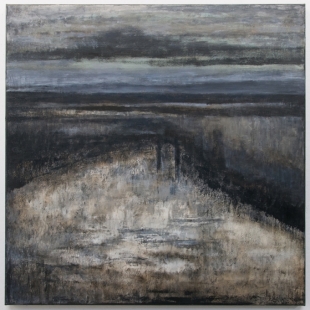 Woeste orde, 2015, mixed media/doek, 100 x 100 cm